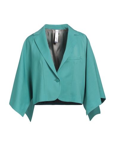 Hevo Hevò Woman Blazer Emerald Green Size 6 Virgin Wool