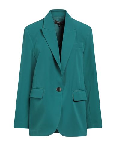 Tassos Mitropoulos Woman Blazer Deep Teal Size L Rayon, Polyamide, Elastane