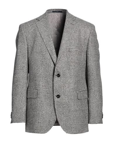 Eduard Dressler Man Blazer Lead Size 44 Virgin Wool, Polyester In Gray