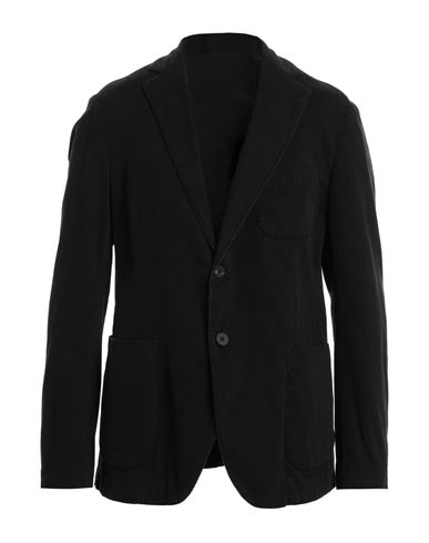 MESSAGERIE MESSAGERIE MAN BLAZER BLACK SIZE 42 COTTON, ELASTANE 