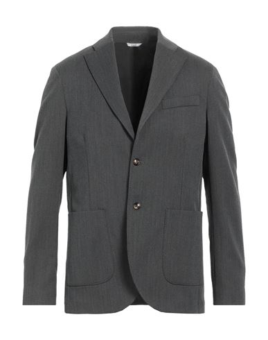 Cruna Man Blazer Lead Size 40 Virgin Wool, Polyester, Elastane In Gray