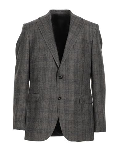 Eduard Dressler Man Blazer Khaki Size 44 Virgin Wool In Gray