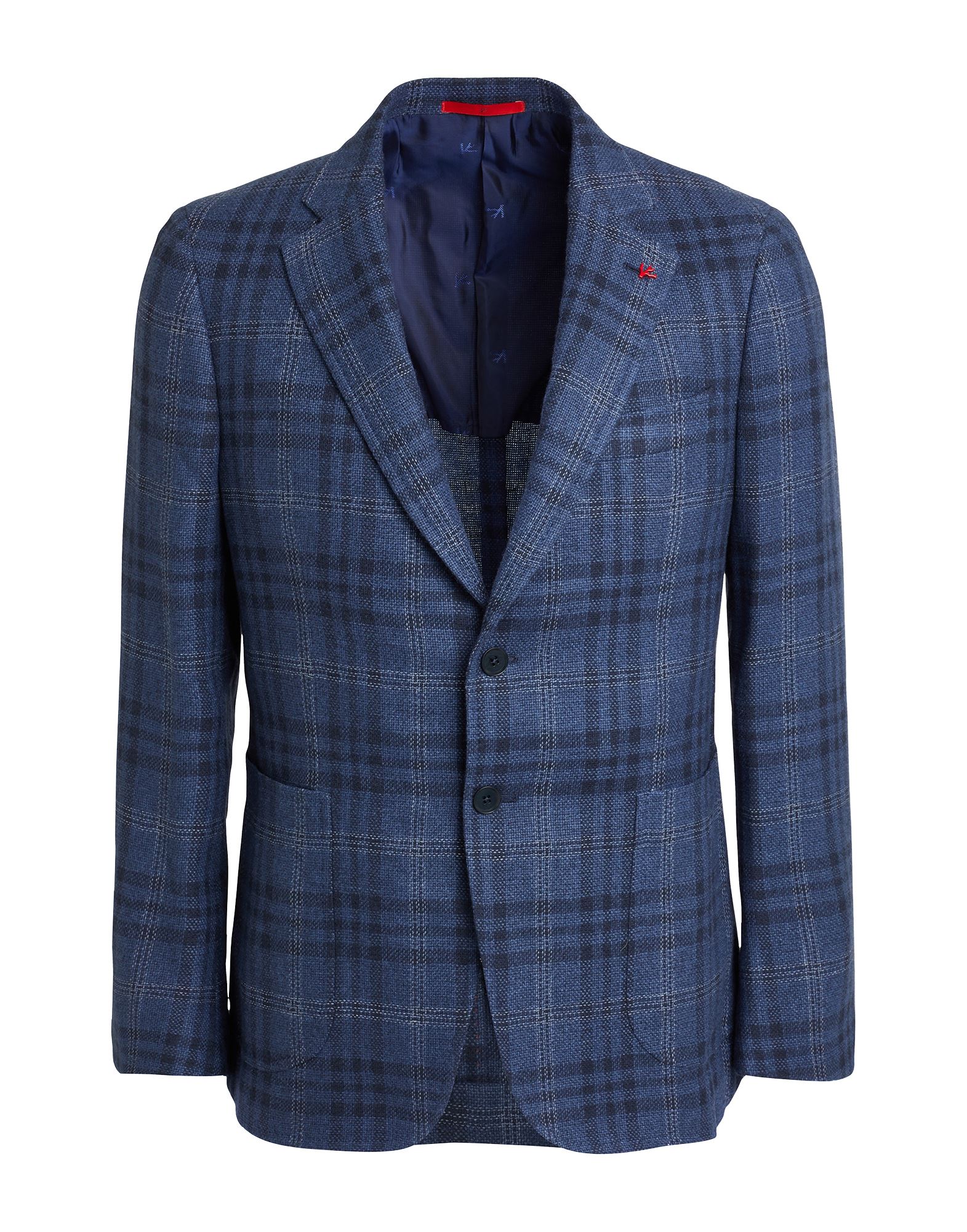 超美品イザイアISAIA 大きいネイビーストライプスーツセットアップ