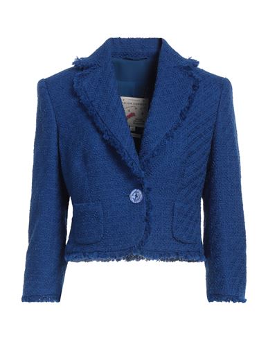 Maison Common Woman Blazer Bright Blue Size 8 Cotton
