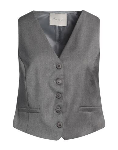 Souvenir Woman Tailored Vest Grey Size Xs Polyester, Viscose, Elastane In Gray