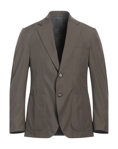 Caruso Man Blazer Grey Size 40 Wool, Silk In Gray