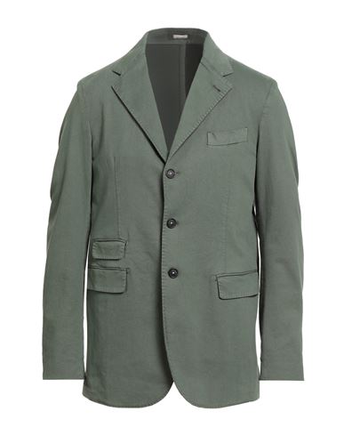 Massimo Alba Man Blazer Military Green Size 42 Cotton, Cashmere, Elastane In Green