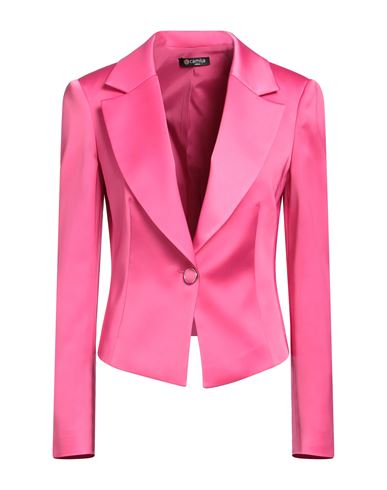 Camilla  Milano Camilla Milano Woman Blazer Fuchsia Size 14 Polyester, Elastane In Pink