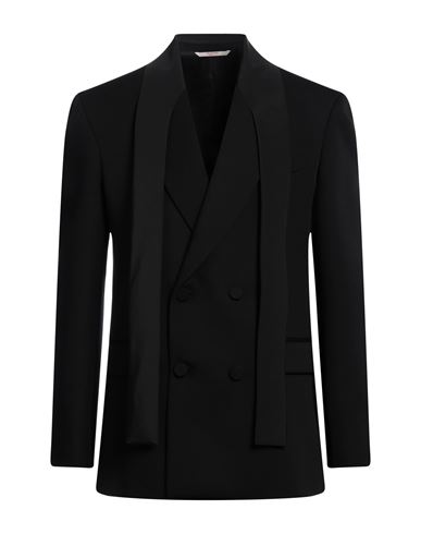 Valentino Garavani Man Blazer Black Size 40 Virgin Wool, Silk