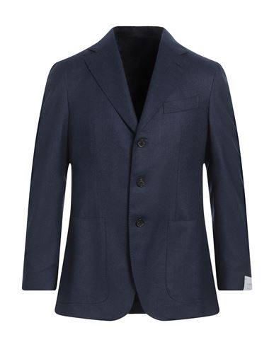 Caruso Man Blazer Navy Blue Size 40 Wool