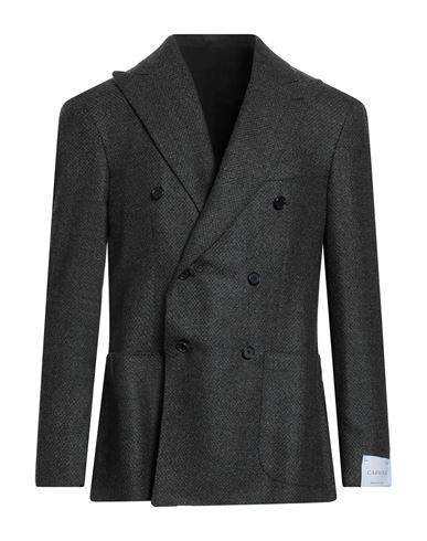 Caruso Man Blazer Military Green Size 46 Wool, Polyamide In Green