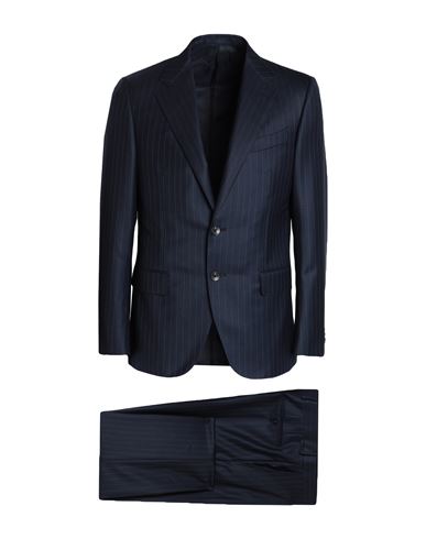 Caruso Man Suit Midnight Blue Size 44 Wool