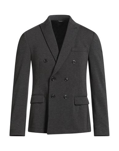 Grey Daniele Alessandrini Man Blazer Charcoal Size 38 Polyester, Viscose, Elastane In Gray