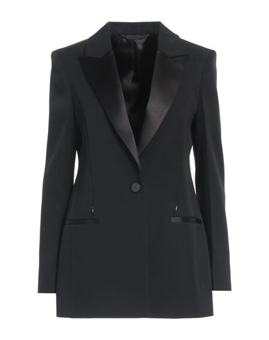Givenchy Woman Blazer Black Size 4 Wool, Viscose, Silk