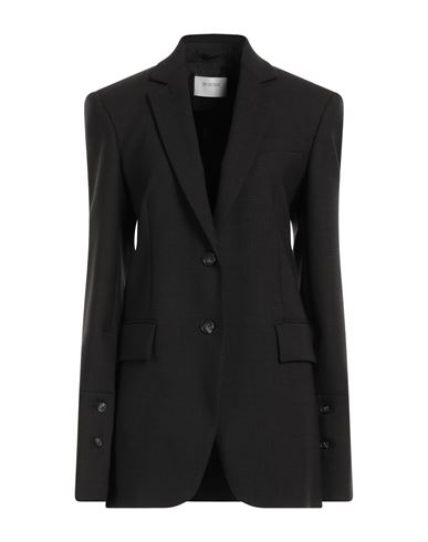 Sportmax Deep Brown Virgin Wool Afro Blazer In Brown