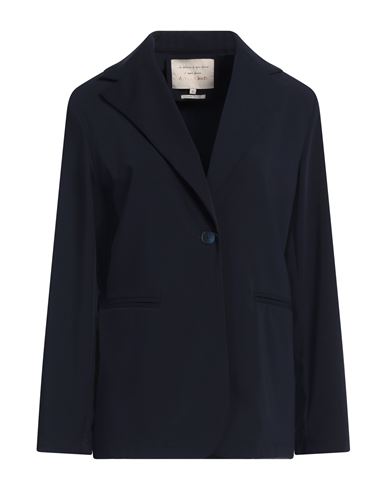ALESSIA SANTI ALESSIA SANTI WOMAN BLAZER MIDNIGHT BLUE SIZE 10 POLYESTER, VISCOSE, ELASTANE 