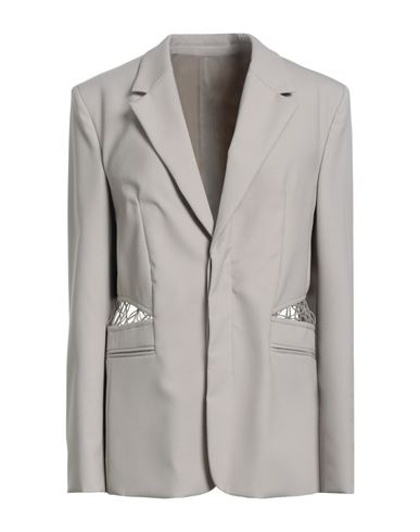 Dion Lee Woman Blazer Light Grey Size 6 Wool In Gray