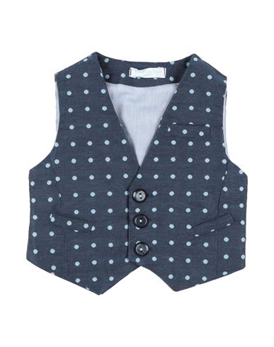 Manuell & Frank Newborn Boy Tailored Vest Navy Size 3 Polyester, Cotton In Navy Blue