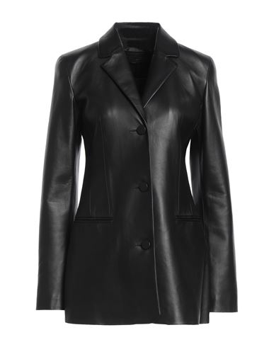 Off-white Woman Blazer Black Size 4 Lambskin