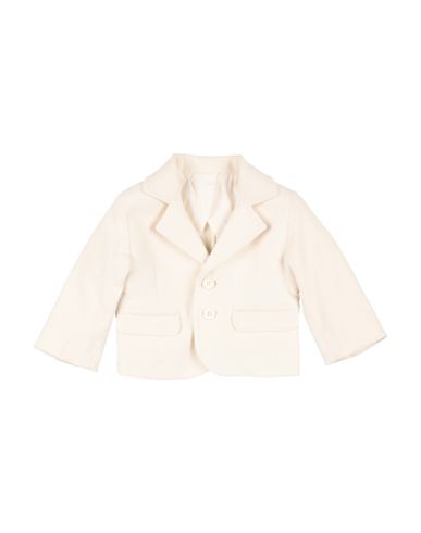 Manuell & Frank Newborn Boy Blazer Cream Size 3 Cotton, Elastane In White