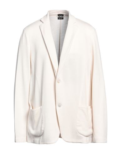 Gran Sasso Man Blazer Cream Size 48 Virgin Wool In White