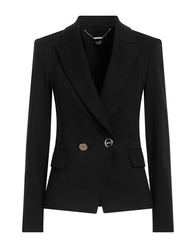 LIU •JO LIU •JO WOMAN BLAZER BLACK SIZE 10 VISCOSE, POLYAMIDE, ELASTANE 
