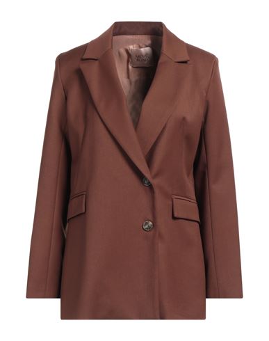 Même Road Woman Blazer Brown Size 8 Polyester, Viscose, Elastane In Brown