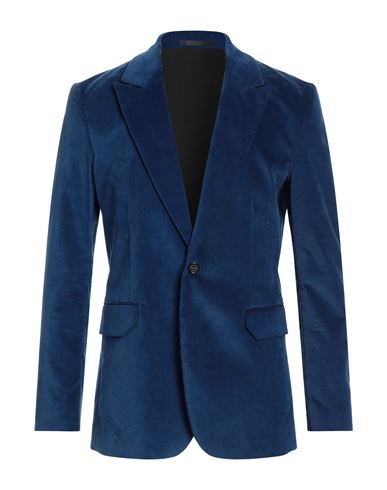 Paolo Pecora Man Blazer Blue Size 38 Cotton, Polyester, Elastane