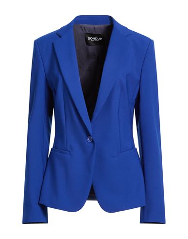Dondup Woman Blazer Bright Blue Size 12 Polyester, Virgin Wool, Elastane In Blue