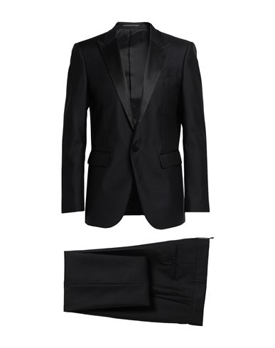 Dsquared2 Wool And Silk Side Vents 1-button Suit In Black