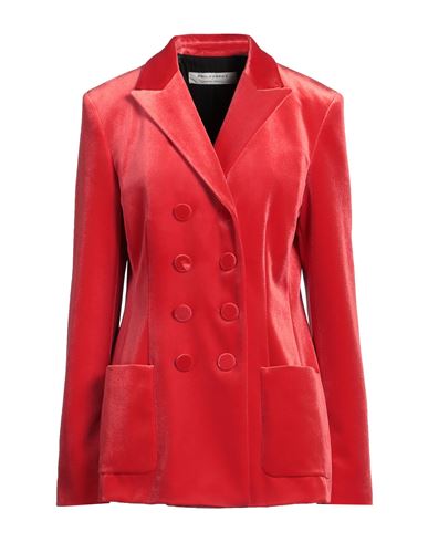 Philosophy Di Lorenzo Serafini Woman Blazer Red Size 8 Polyester, Elastane, Viscose, Cotton In Red