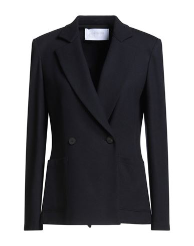 Harris Wharf London Woman Blazer Midnight Blue Size 4 Virgin Wool In Black