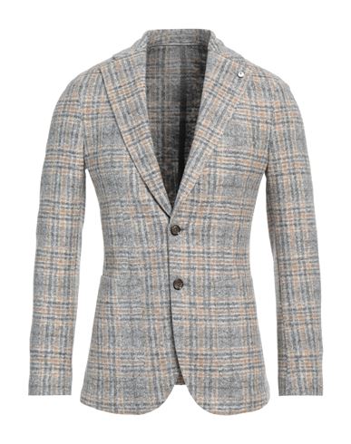 L.b.m 1911 L. B.m. 1911 Man Blazer Grey Size 40 Cotton, Acrylic, Polyester, Virgin Wool In Gray