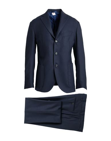 Luigi Borrelli Napoli Man Suit Navy Size 42 Virgin Wool In Blue