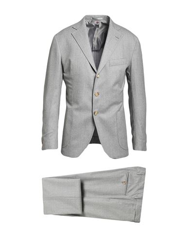 Luigi Borrelli Napoli Man Suit Light Grey Size 46 Virgin Wool In Grey