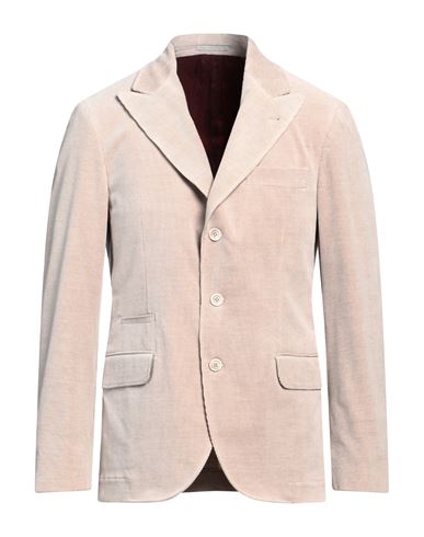 Brunello Cucinelli Man Blazer Beige Size 42 Cotton, Cashmere, Elastane In Beige