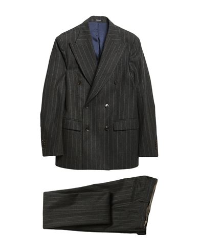 Breras Milano Man Suit Charcoal Size 34 Virgin Wool, Polyamide In Gray