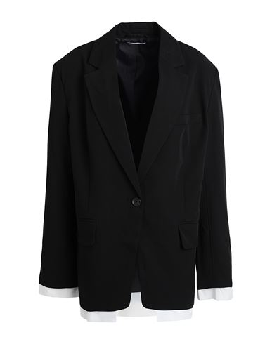 Shop Topshop Woman Blazer Black Size 10 Polyester, Viscose, Elastane