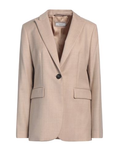 Peserico Woman Blazer Beige Size 8 Virgin Wool, Polyamide, Metallic Fiber