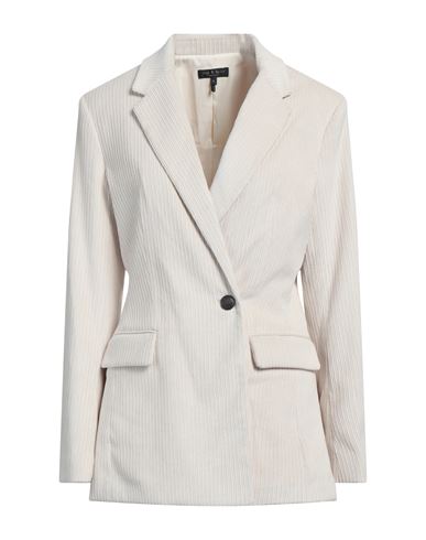 Rag & Bone Woman Blazer Cream Size 10 Polyester, Polyamide, Elastane In White
