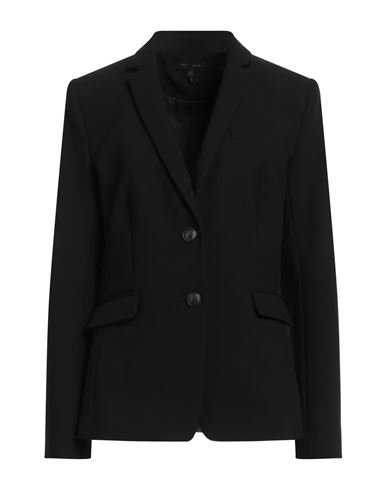 Rag & Bone Woman Blazer Black Size 4 Polyester, Viscose, Elastane In Black