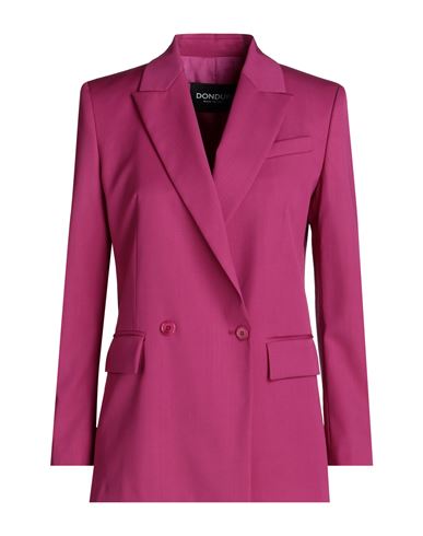 DONDUP DONDUP WOMAN BLAZER MAGENTA SIZE 6 VIRGIN WOOL, ELASTANE 