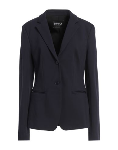 DONDUP DONDUP WOMAN BLAZER NAVY SIZE 12 VISCOSE, POLYAMIDE, ELASTANE 