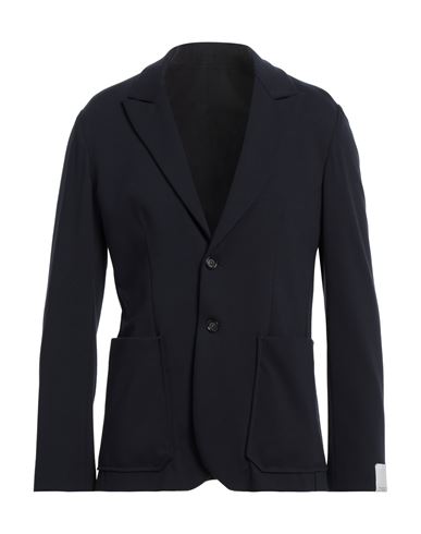 PAOLO PECORA PAOLO PECORA MAN BLAZER MIDNIGHT BLUE SIZE 44 VISCOSE, POLYAMIDE, ELASTANE 