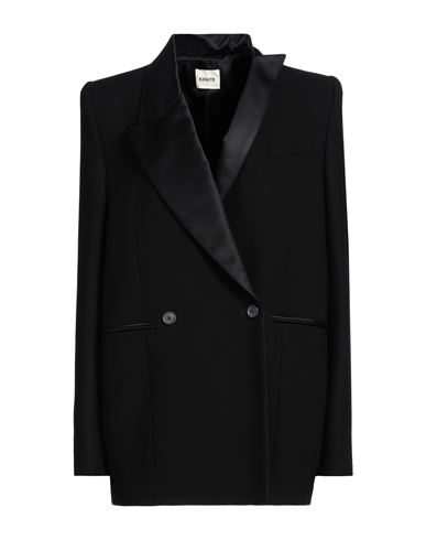 Khaite Woman Blazer Black Size 8 Viscose, Virgin Wool, Elastane, Cotton In Black