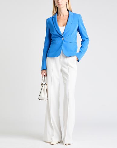 Liu •jo Woman Blazer Azure Size 6 Polyester, Elastane In Blue