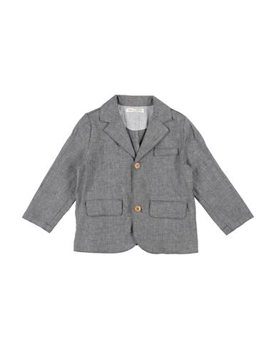 ZHOE & TOBIAH ZHOE & TOBIAH TODDLER BOY BLAZER GREY SIZE 6 COTTON, LINEN, ELASTANE 