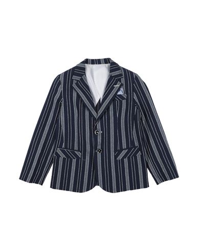 Manuell & Frank Toddler Boy Blazer Navy Size 7 Linen, Cotton, Polyester In Navy Blue