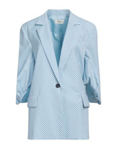 Shop Vicolo Woman Blazer Sky Blue Size M Polyester, Viscose, Elastane