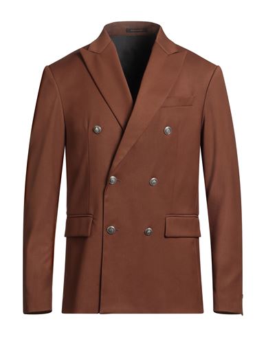Officina 36 Man Blazer Chocolate Brown Size 38 Polyester, Viscose, Elastane In Brown